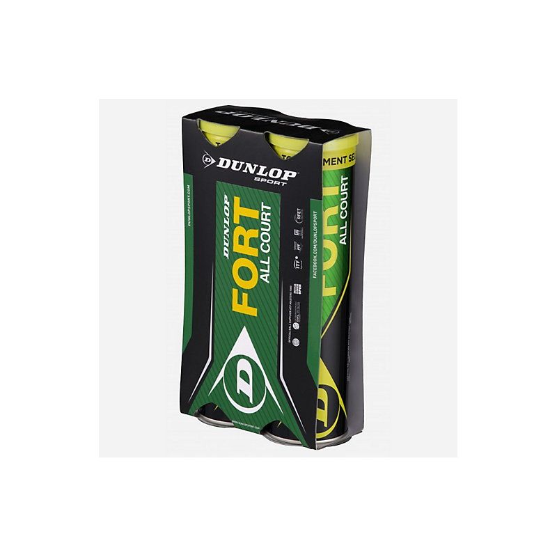 Balles de tennis Dunlop Bipack  Fort All Court 2 tubes de 4 balles 