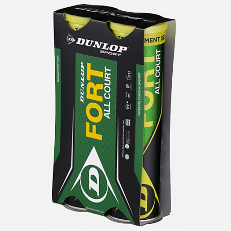 Balles de tennis Dunlop Bipack  Fort All Court 2 tubes de 4 balles 