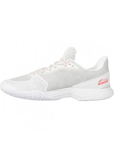 Chaussures Tennis Babolat Femme Jet Tere All Court Blanc/corail  Chaussures Tennis Babolat Femme Jet Tere All Court Blanc/corail