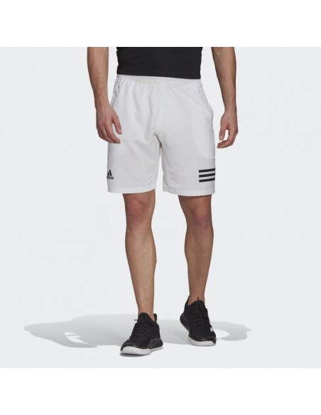 Kurze Herrenhose Adidas 3 Streifen Weiß 