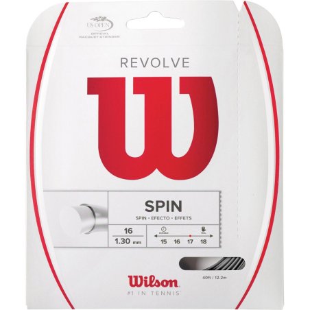 Set Cordage Tennis Wilson Revolve 16 1.30 mm (12.2 m) Noir 