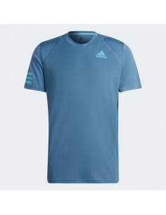 Tee-Shirt Adidas Club 3 Bandes Bleu 