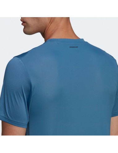 Adidas Club 3 Striber Blå T-shirt til Tennis  Adidas Club 3 Striber Blå T-shirt til Tennis