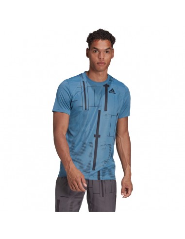Adidas Club Graph Blue T-Shirt for Tennis Players  Adidas Club Graph Blue T-Shirt for Tennis Players