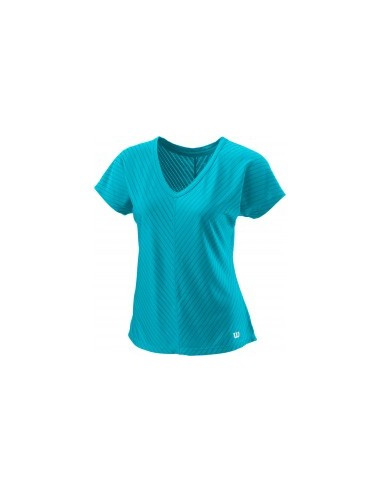 T-Shirt Wilson Femme Training V-Neck II Bleu