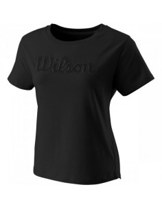 Tee-Shirt Wilson Femme Script Eco Coton Slimfit Noir 2022 