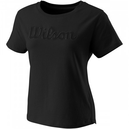 Tee-Shirt Wilson Femme Script Eco Coton Slimfit Noir 2022 