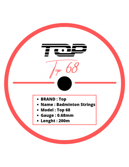 Badmintonstreng Top 68 (Rulle med 200m) 