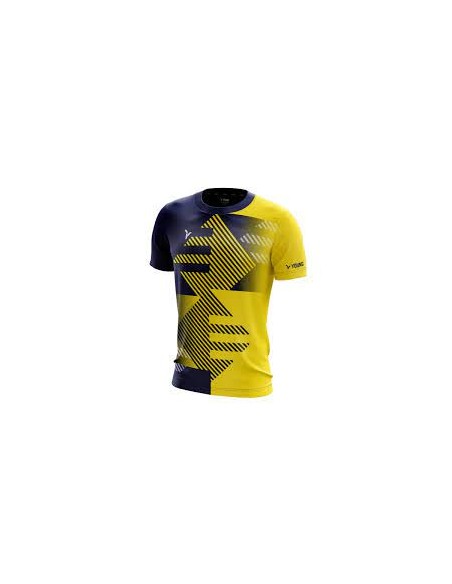 T-shirt Young Fresco 7 Crew Neck Unisexe (Navy/Yellow) 
