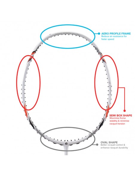 Apacs Assaillant Pro Badmintonschläger (unbesaitet) 3U 