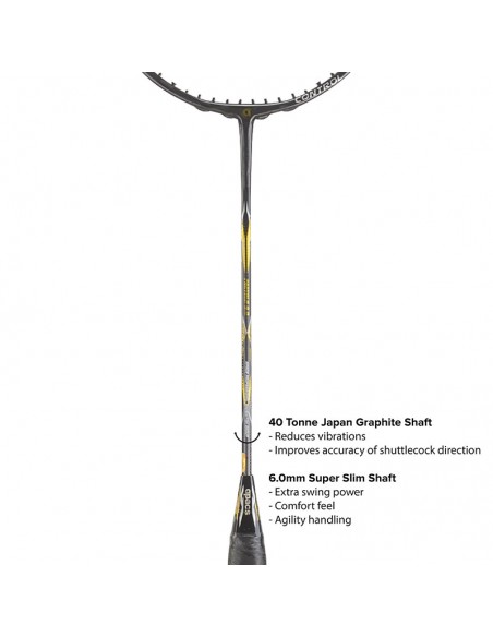 Badmintonschläger Apacs Fantala 8.0 Control (nicht bespannt) 5U 