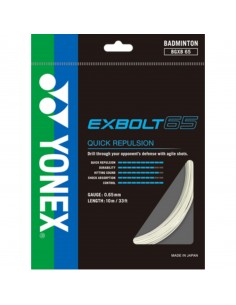 Set Cordage de Badminton Yonex Exbolt 65 Blanc (10 M) 