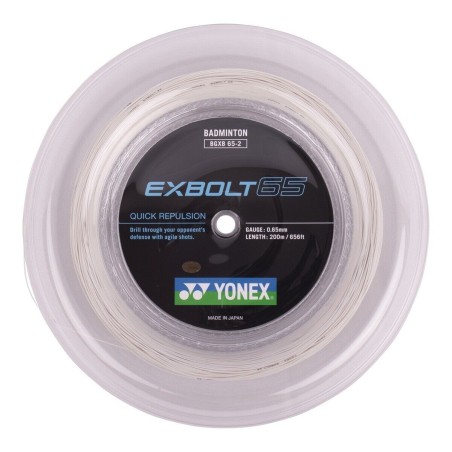 Cordage Badminton Bobine 200m - Yonex Exbolt 65 (Blanc)