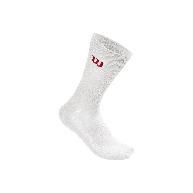 Wilson Herren Crew Pack x 3 Chaussettes (Blanc) 