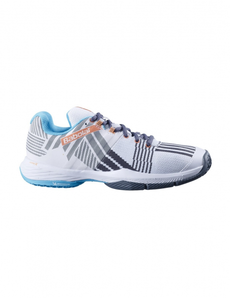 Chaussures Padel Babolat Sensa Femme (Blanc/Bleu)