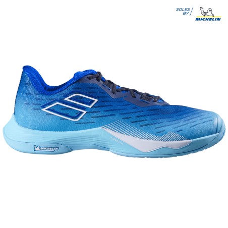 Chaussures de Badminton Babolat Shadow Tour 5 Homme Wide (Ceramic bleu) 