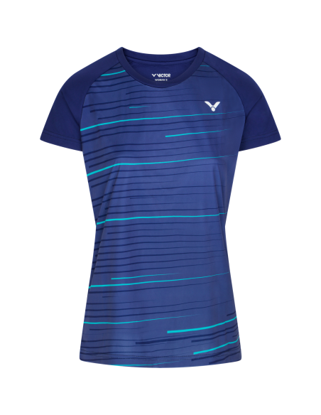 Victor T-34100 B Dame Blå T-shirt til tennisspil 