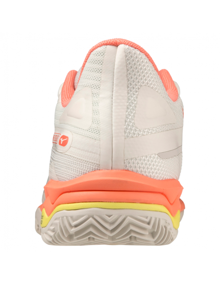 Mizuno Women's Wave Exceed Light 2 AC Tennis Shoes (White/Pink) 