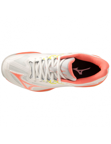 Chaussures Tennis Mizuno Femme Wave Exceed Light 2 AC (White/Pink)  Chaussures Tennis Mizuno Femme Wave Exceed Light 2 AC (White/Pink)