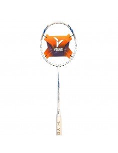 Young Y-Flash ipower Badminton Racket (White/Blue) 