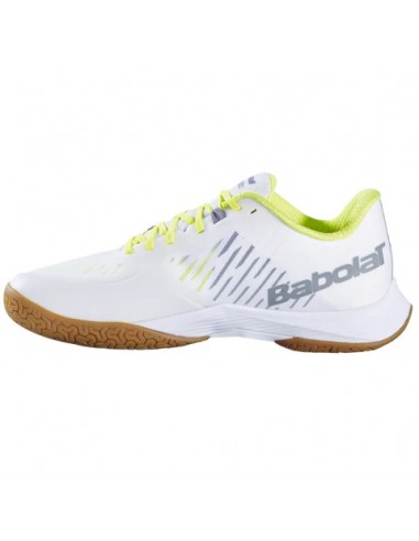 Zapatillas de bádminton Babolat Shadow Tour 5 Men (blanco/amarillo)