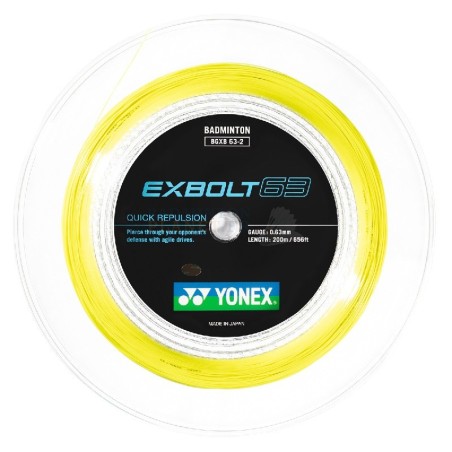 Cordage Badminton Bobine 200m - Yonex Exbolt 63 Jaune 
