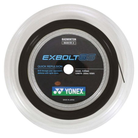 Cordage Badminton Bobine 200m - Yonex Exbolt 65 Noir