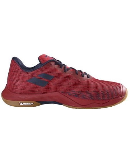 Badmintonschoenen Indoor Babolat Shadow Spirit 2 Heren Zwart/Poppy Rood 