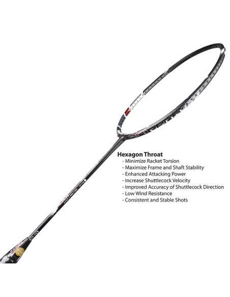 Apacs Feather Weight 100 Black Badminton Racket (Unstrung) 6U 