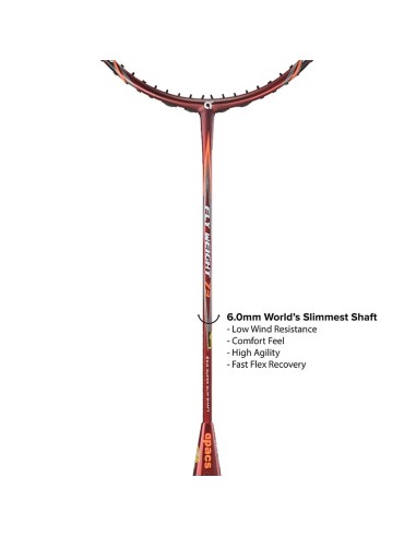 Raqueta de Bádminton Apacs Fly Weight 73 Negra (sin encordar) 6U  Raqueta de Bádminton Apacs Fly Weight 73 Negra (sin encordar) 6U