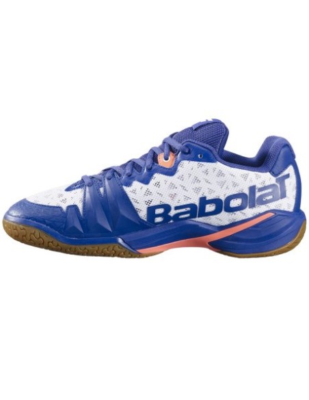 Zapatillas de Bádminton Babolat Shadow 4 Hombre Blanco/Azul Marino 