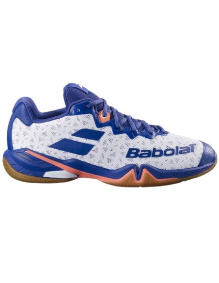 Zapatillas de Bádminton Babolat Shadow 4 Hombre Blanco/Azul Marino 