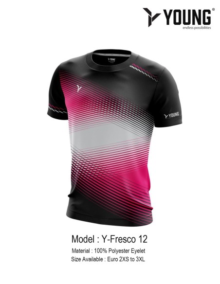 T-Shirt Young Fresco 11 Crew Neck (Pink) 