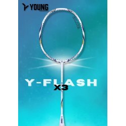 Raquette Badminton Young Y-Flash X3 Blanc 4U Semi-rigide | Sport Article