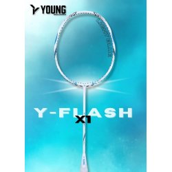 Raquette de Badminton Young Y-Flash X1 Blanc (Non cordée)