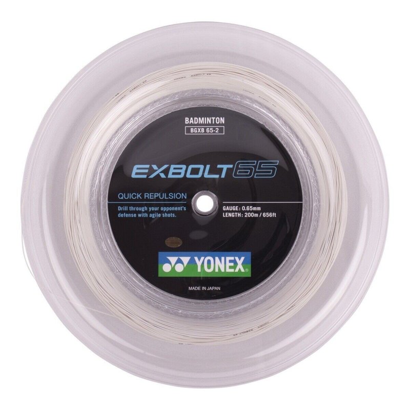 Cordage Badminton Bobine 200m - Yonex Exbolt 68 (Blanc)