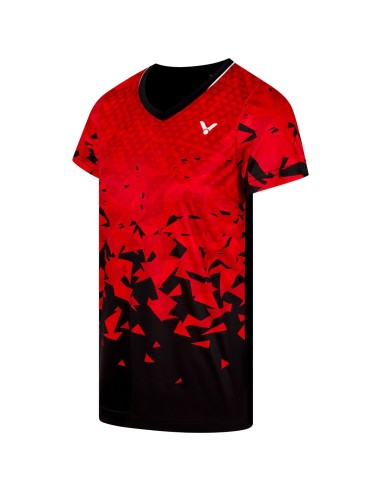 Tee-Shirt Victor Danemark 6609 Damen Rot  Tee-Shirt Victor Danemark 6609 Damen Rot