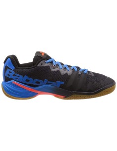 Zapatillas Babolat Hombre Indoor Shadow Tour Azul-Naranja Flúor 