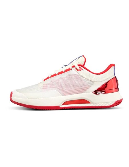 Zapatillas Wilson Intrigue Tour USO Mujer (Blanco/Rojo) 