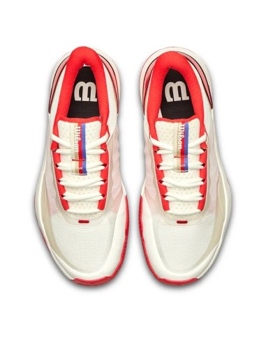 Zapatillas Wilson Intrigue Tour USO Mujer (Blanco/Rojo) 