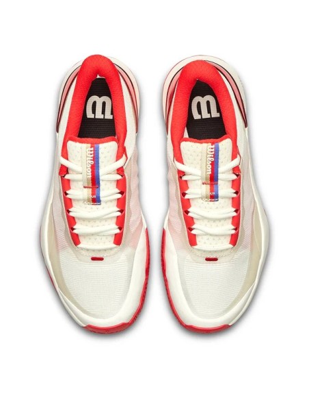 Chaussures Wilson Intrigue Tour USO Femme (Blanc/Rouge) 