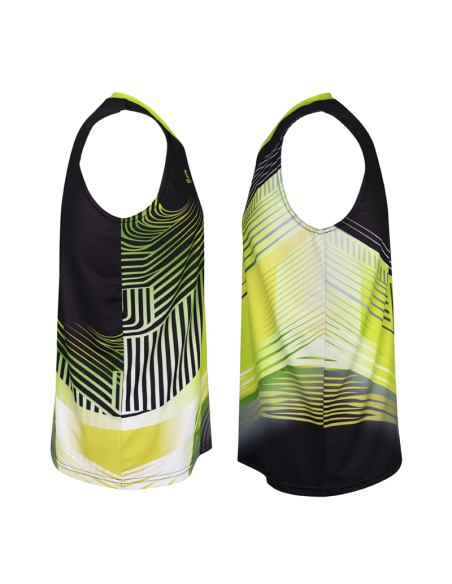 Débardeur Apacs Noir Vert SL 22229