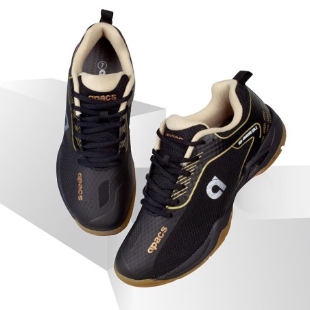 Chaussures Badminton Apacs Pro 800 Noir - Stabilité & Confort