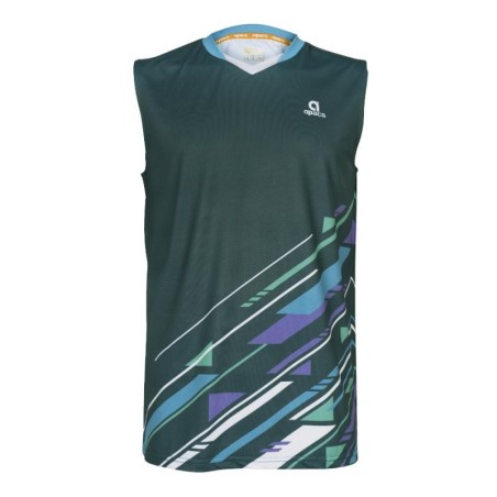 T-shirt Apacs JC SL 22230 (Verte/Bleu)