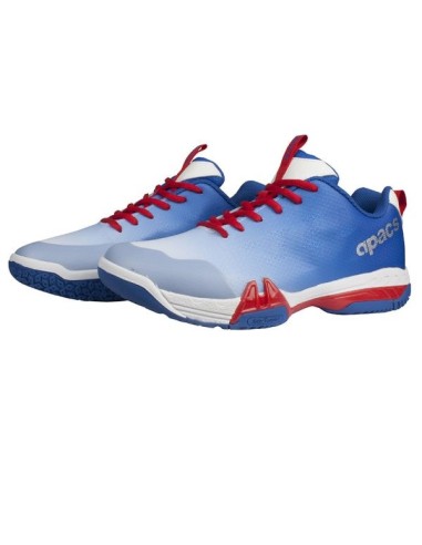 Zapatillas de Bádminton Apacs Pro 776 (Blanco/Azul)