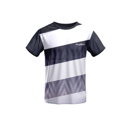 T-Shirt Technique Maxbolt T2310 Blanc/Noir - Badminton & Squash