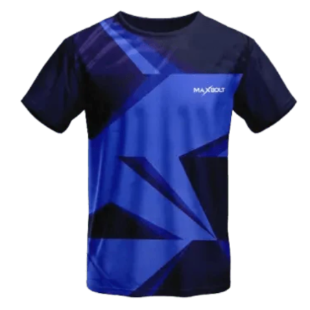 T-shirt Technique Maxbolt T2318 Noir/Navy - Badminton & Performance