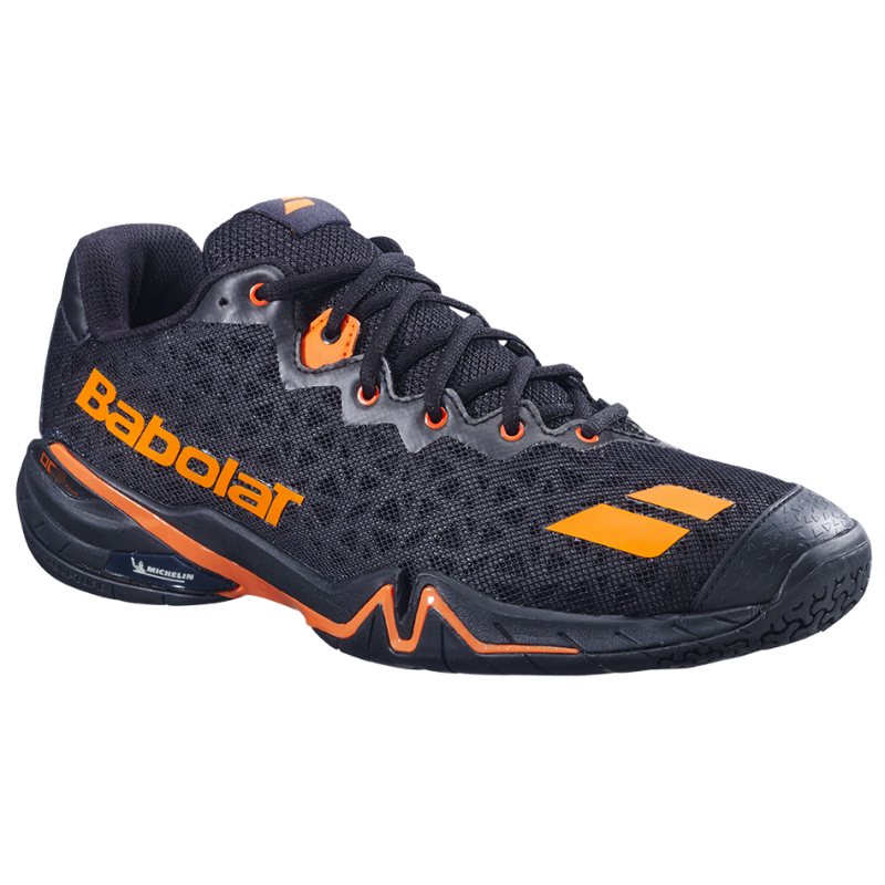 Chaussures Badminton Babolat Shadow 4 Homme Noir Orange – Stabilité & Performance