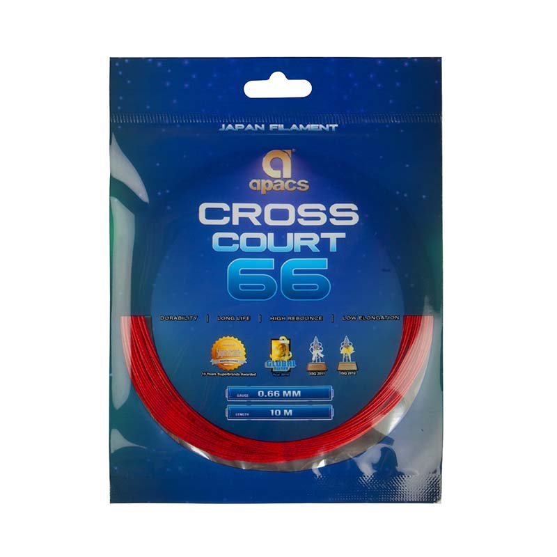Cordage Apacs Cross Court 66 (0,66mm) - Badminton | Sport Article