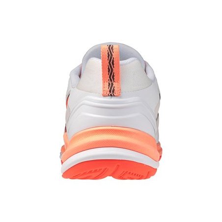 Chaussures Mizuno Wave Stealth Elite Blanc/Saumon | Sport Article